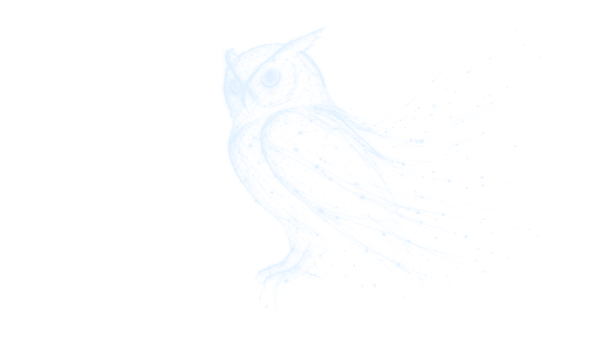 Sophea’s owl, formed from connected points of light